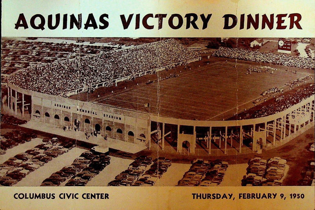 Aquinas High School Rochester NY Victory Dinner Program February 9 1950