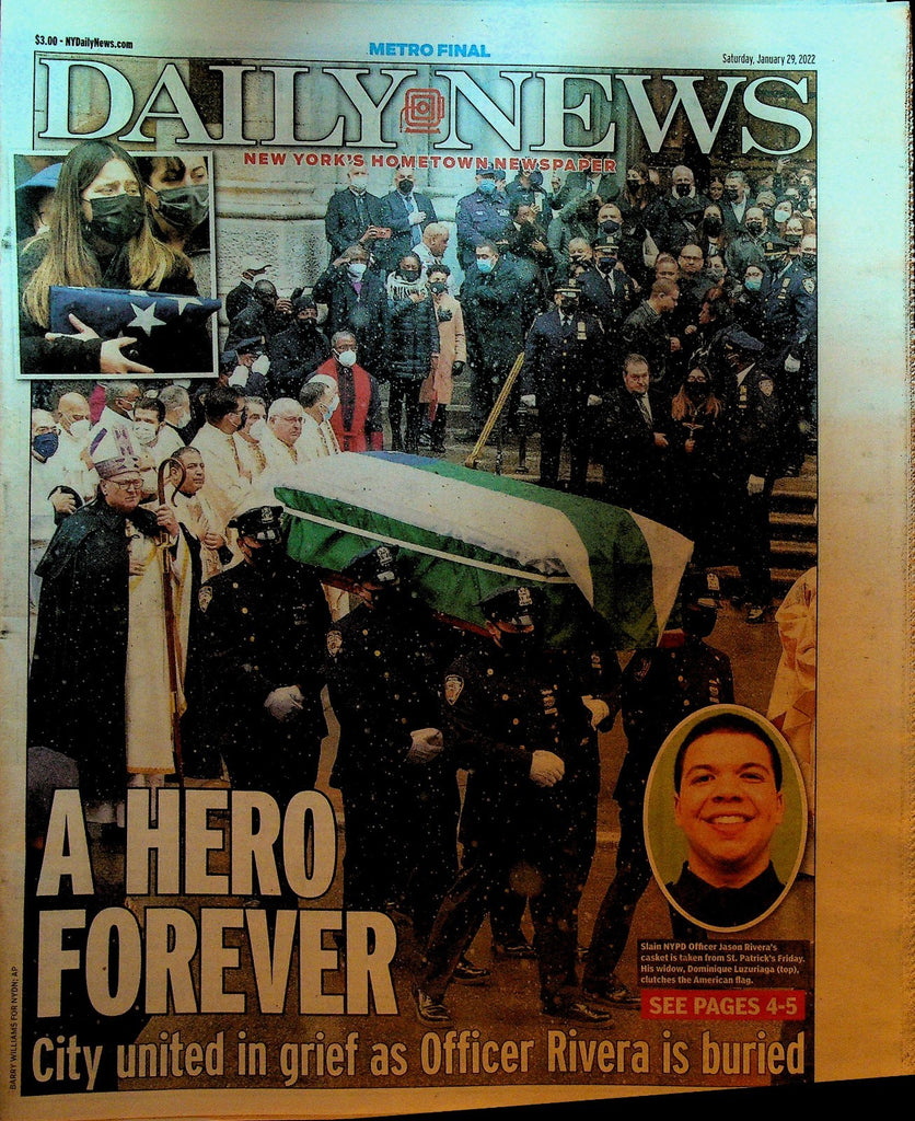 New York Daily News January 29 2022 Brian Daboll Jason Rivera NYPD Police0