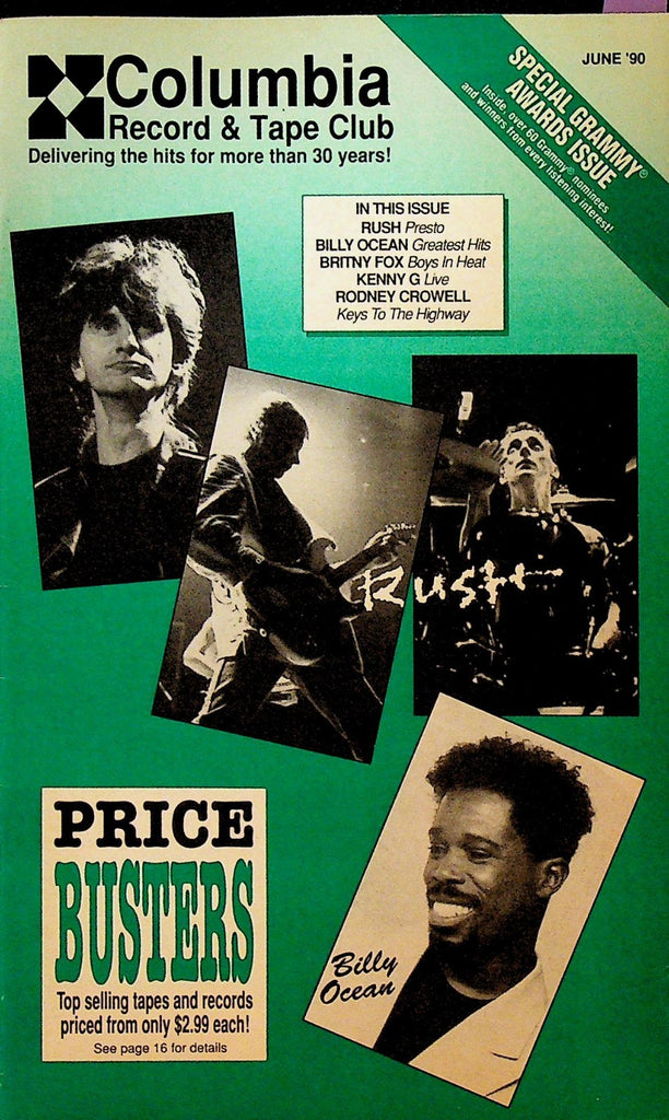 Columbia Record & Tape Club Catalog June 1990 Rush Billy Ocean0