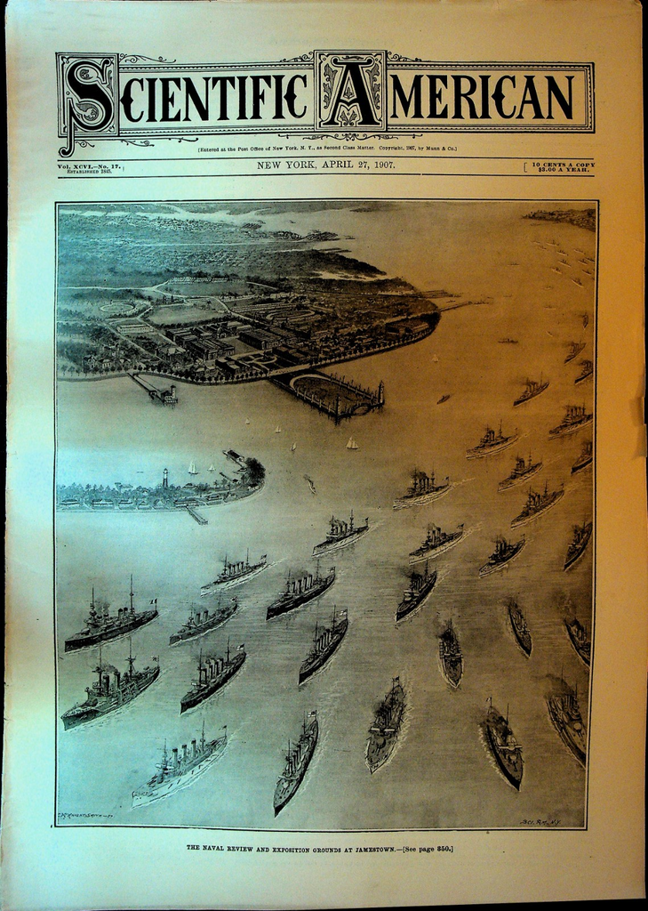 Scientific American April 27 1907 Naval Review Jamestown Exposition0