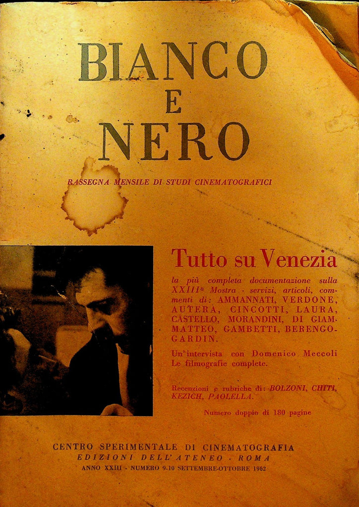 Bianco e Nero Magazine September 1962 Andrzej Munk The Deadly Companions0