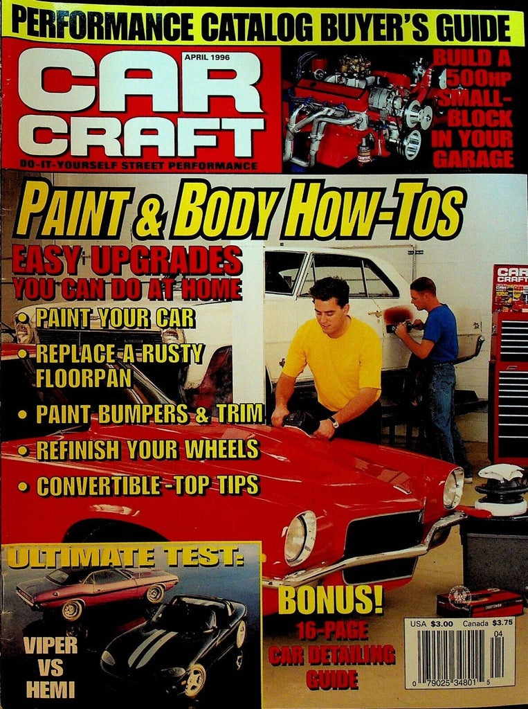 Car Craft Magazine April 1996 Chevy Bel Air Mercury Cyclone Dodge Dart