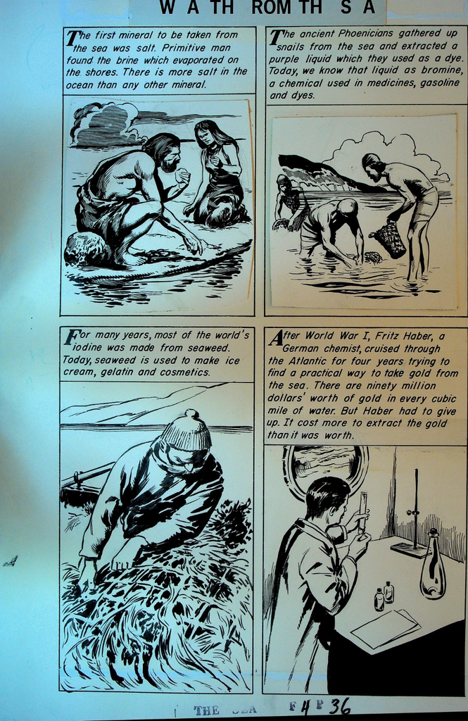 The World Around Us 37 The Sea Sam Glanzman Original Comic Art 1961 p 360