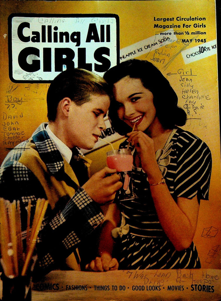 Calling All Girls 39 May 1945 Sharing a Shake Fashion Movies0