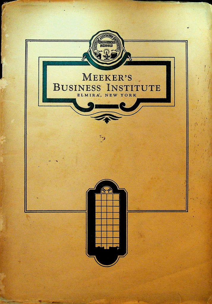 Meeker's Business Institute Elmira NY 1938 Booklet0