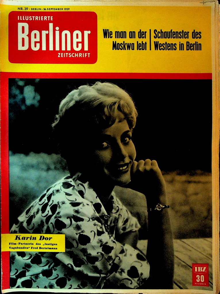 Illustrierte Berliner Zeitschrift September 26 1959 Karin Dor0
