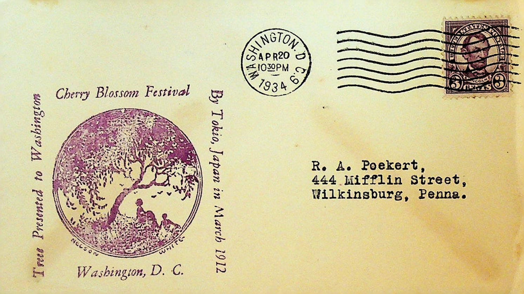 Cherry Blossom Festival Washington DC Cover 1934 Tokio Japan Presents Tree Tokyo0