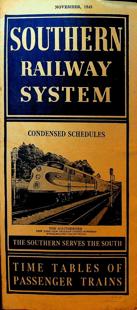 Southern Railway System Condensed Schedule November 19450