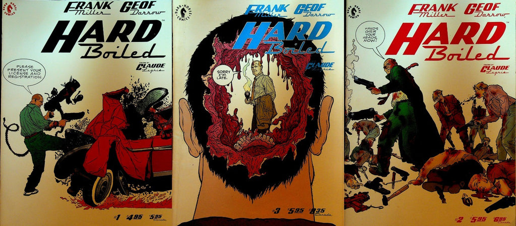 Hard Boiled Frank Miller Set of 3 Dark Horse 1990 Geof Darrow0
