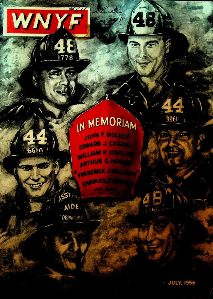 WNYF With New York Firefighters Magazine July 1956 In Memoriam John Molloy0