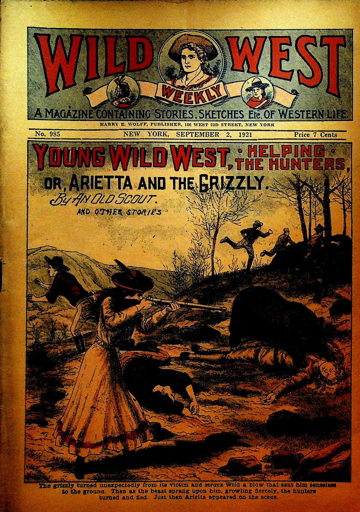 Wild West Weekly 985 September 2 1921 Young Wild West Helping the Hunters0