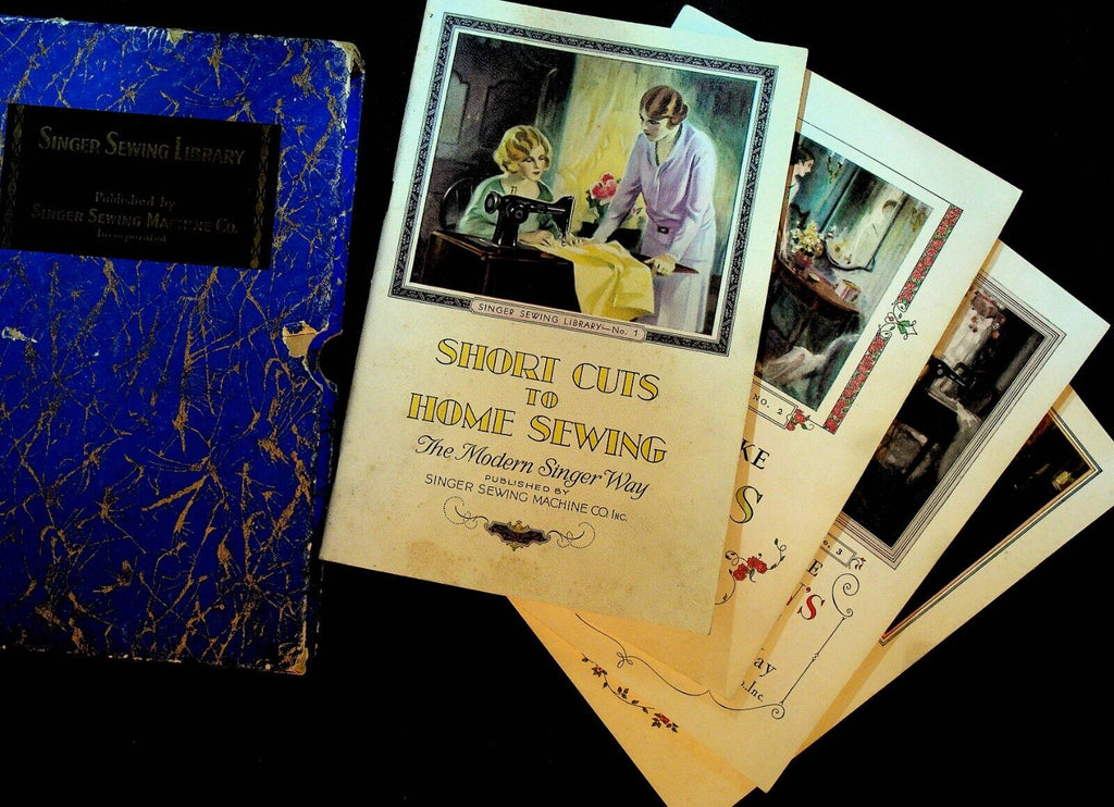Sewing Singer Library 1930 Set of 4 Booklets in Slipcase Singer Sewing Machine