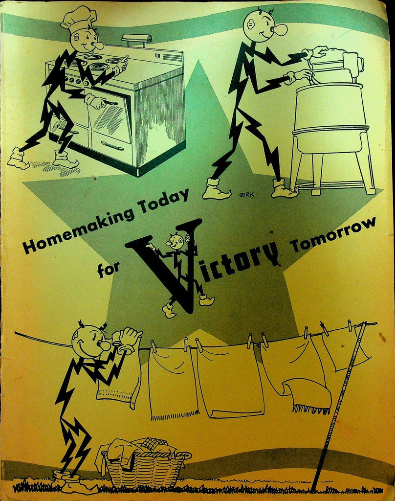 Homemaking Today for Victory Tomorrow Reddy Kilowatt WWII Folder & Inserts0