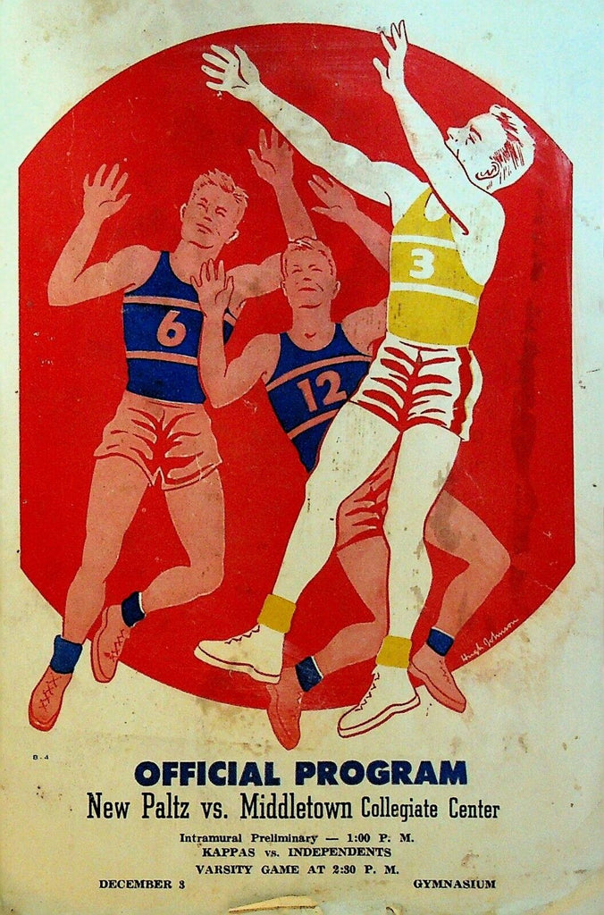 Middletown Collegiate Center v New Paltz Basketball Program December 3 1949