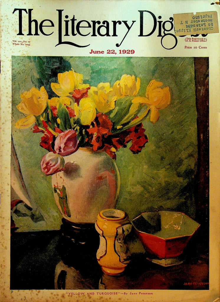 Literary Digest June 22 1929 Benito Mussolini Helen Wills Tennis0