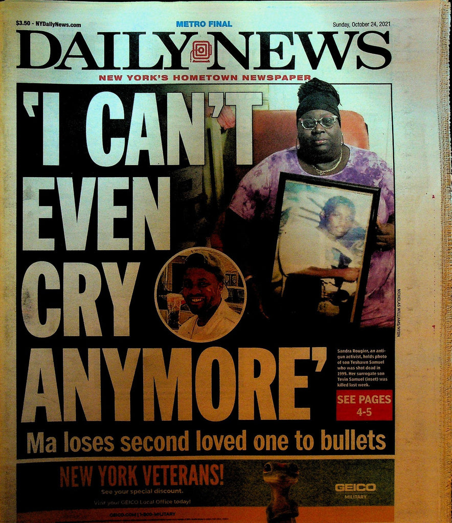 New York Daily News October 24 2021 Bill Belichick Zach Wilson Sandra Rougler0
