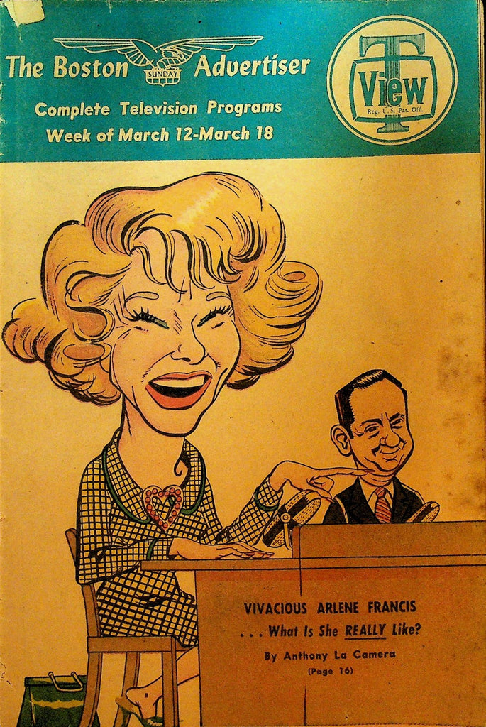 Boston Sunday Advertiser TV View March 12 1961 Arlene Francis George Gobel0