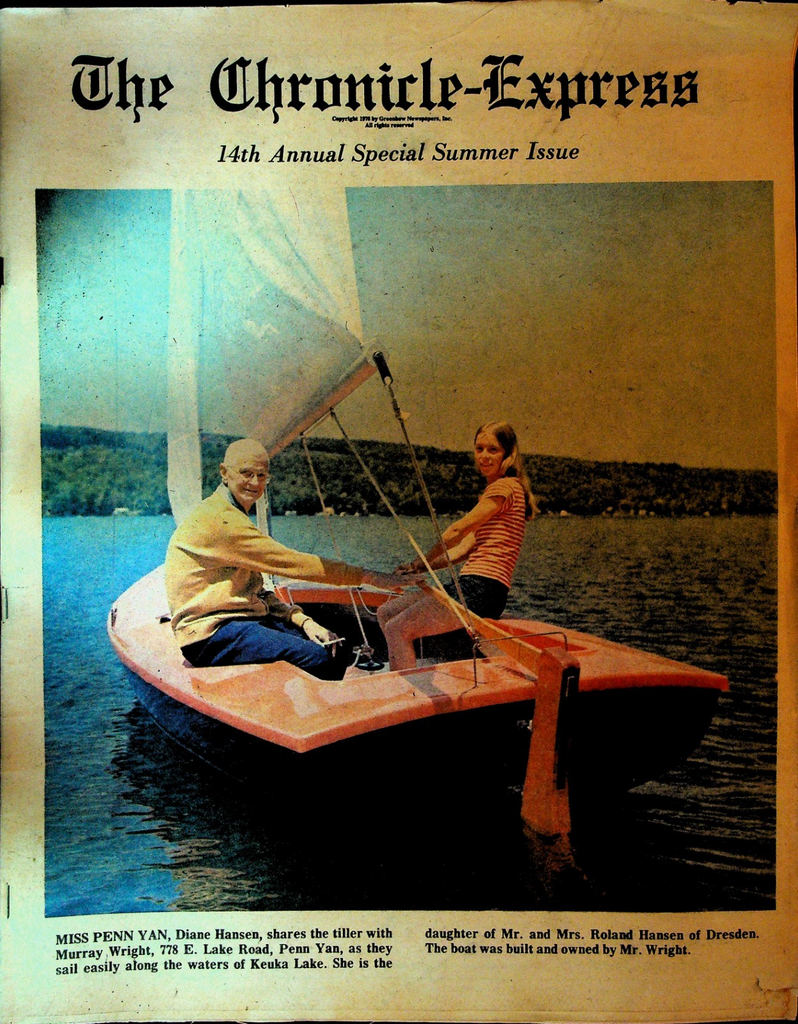 Chronicle Express Penn Yan NY Summer Issue 1976 Keuka Lake Diane Hansen0