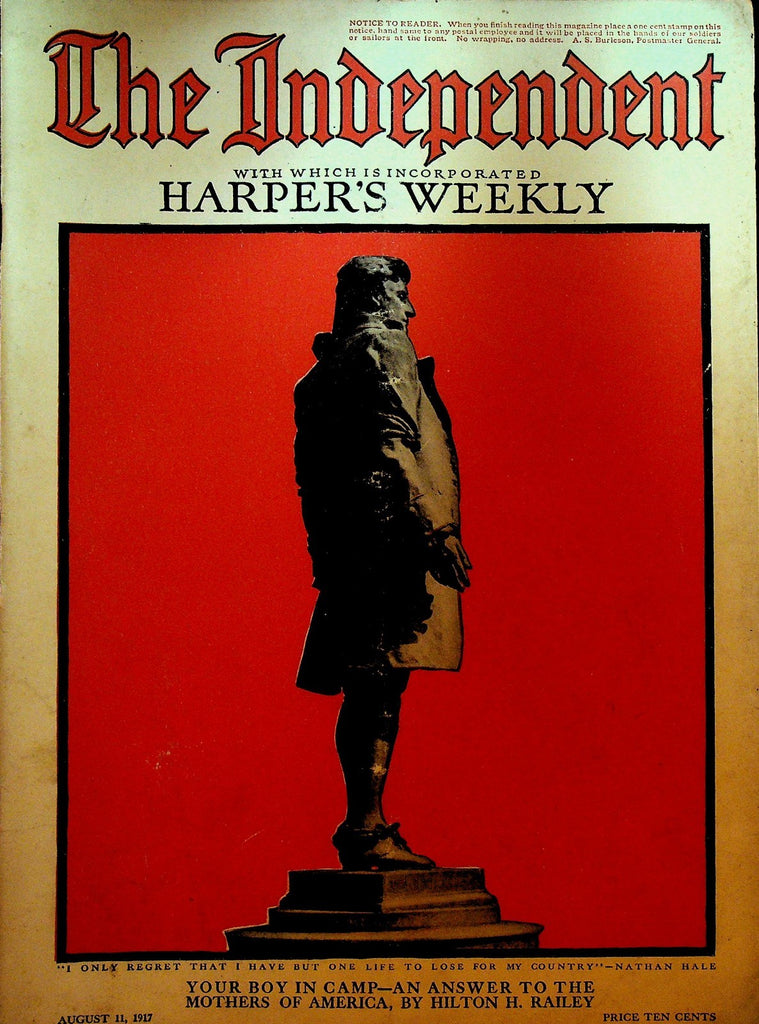 The Independent Magazine August 11 1917 New York City Civil Rights March WWI0