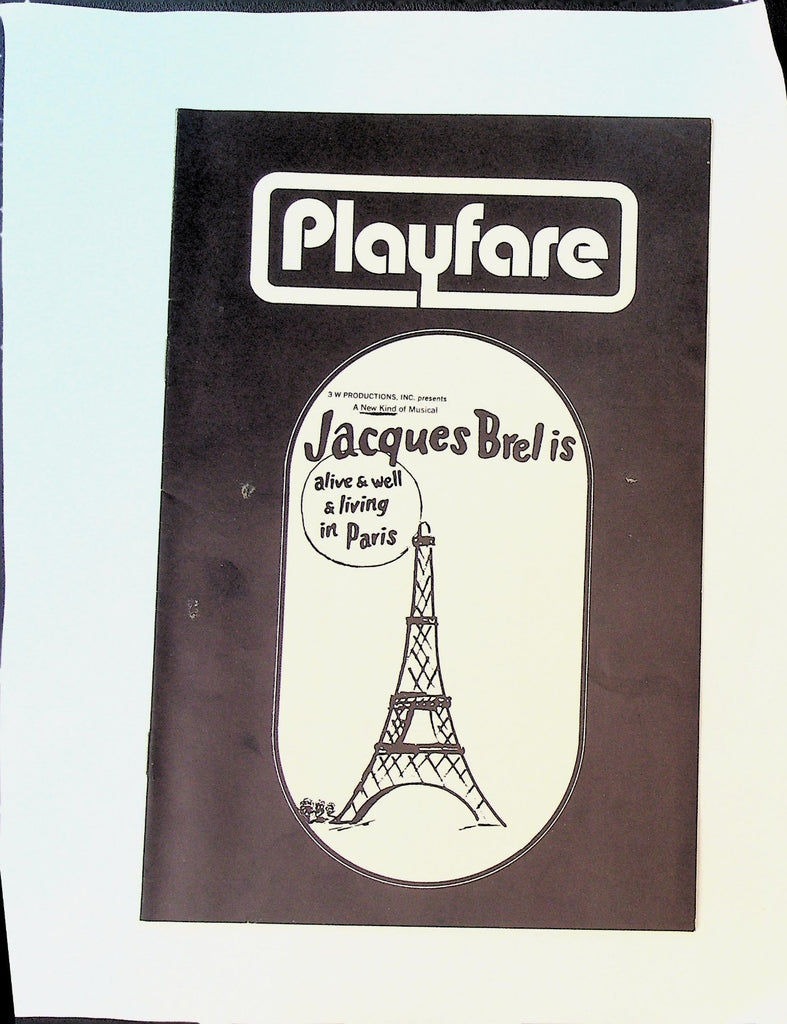 Jacques Brel is Alive & Well & Living in Paris Playbill April 1972 Stan Porter0