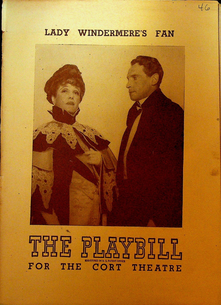 Lady Windermere's Fan Playbill November 25 1946 Cornelia Otis Skinner0