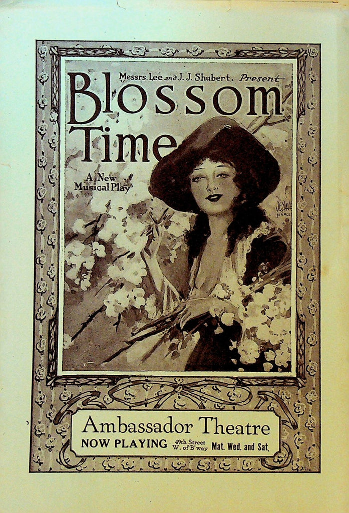 Blossom Time Play Ad Brochure 1920s Ambassador Theatre NYC0