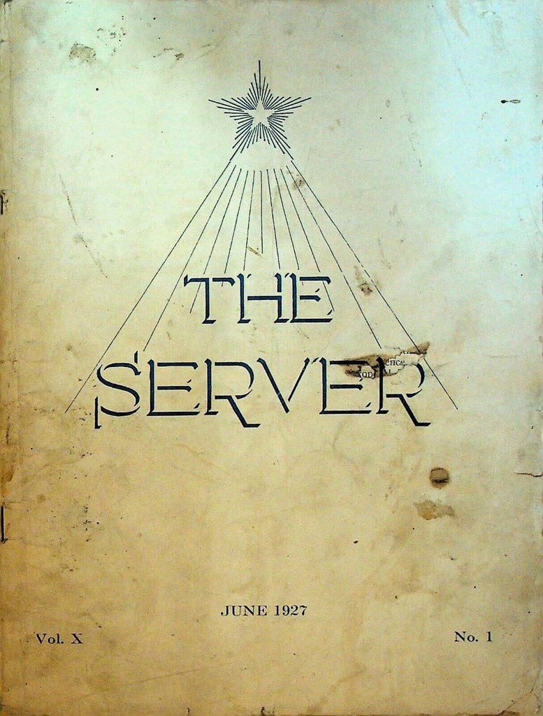 The Server June 1927 Order of the Star in the East Magazine