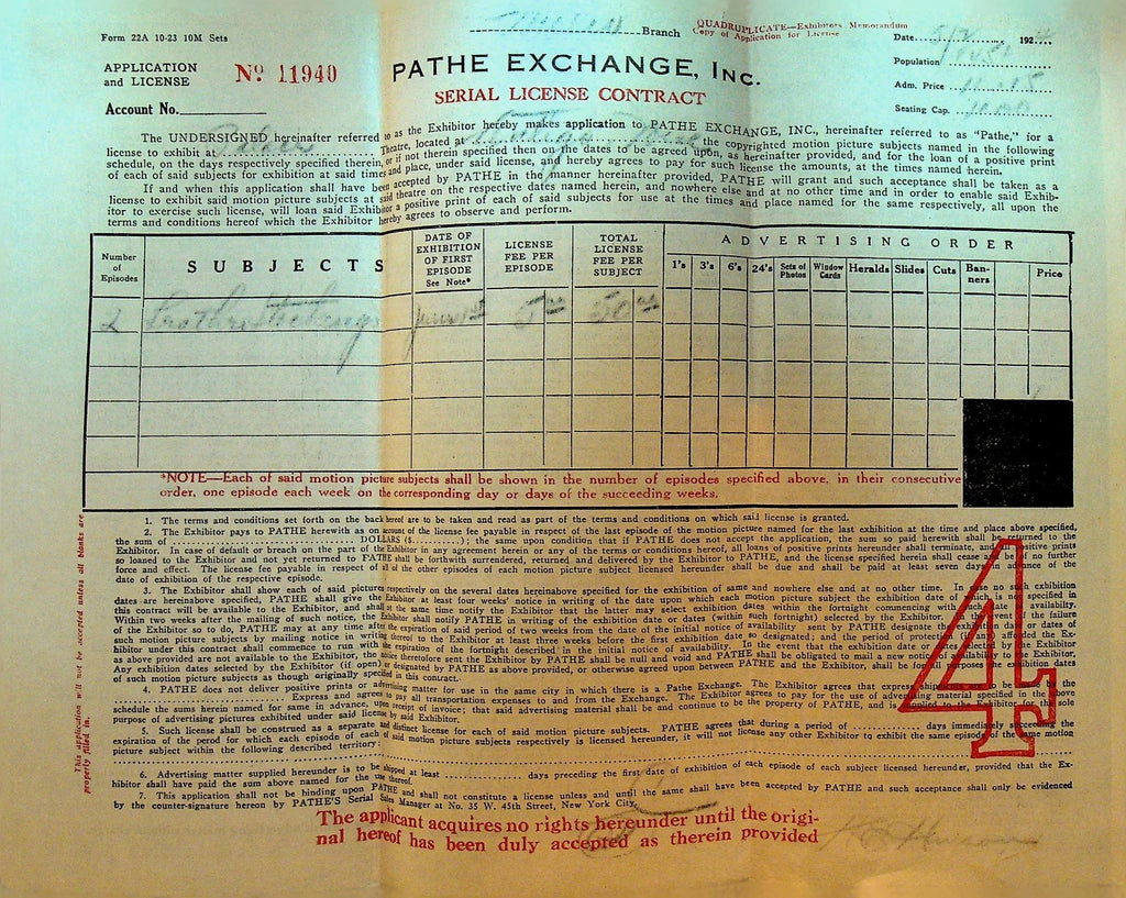 Pathe Exchange Schedule May 2 1924 Palace Theatre Antigo Wisconsin0