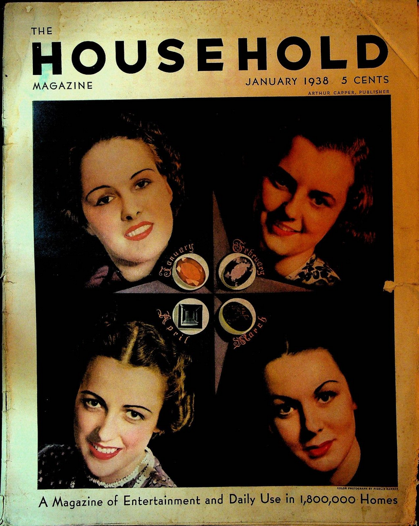 Household Magazine January 1938 Blanche Seale Hunt Dorothy Thomas Velma Carson0