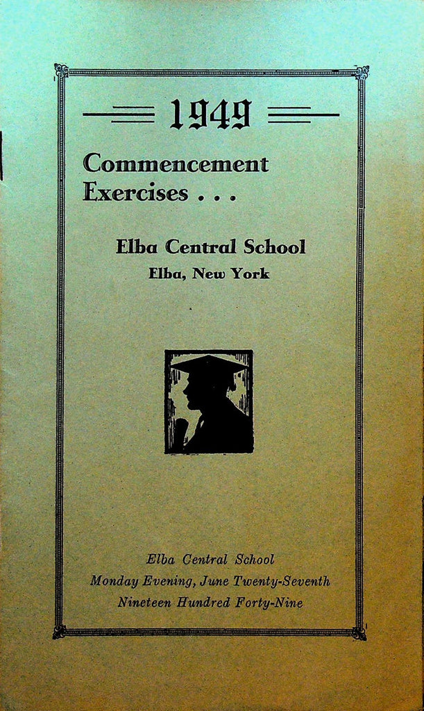 Elba Central School NY Commencement Exercises 19490