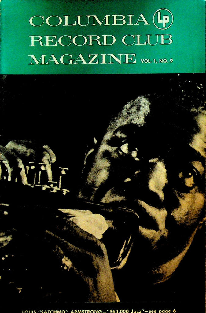 Columbia House Record Club Magazine 1956 Vol 1 #9 Louis Armstrong0