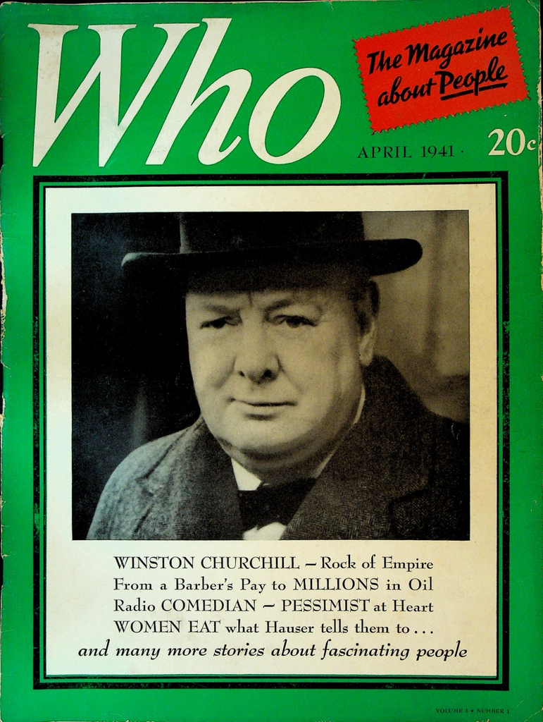 Who Magazine April 1941 Winston Churchill Valentina Rockettes Duke Ellington0