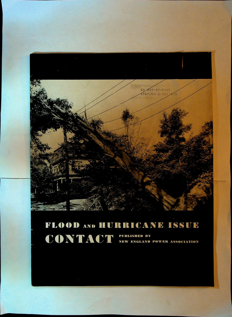 Contact Flood & Hurricane Issue New England Power Association November 19380