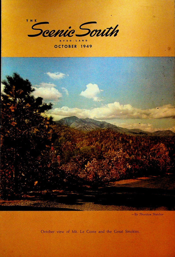 Scenic South Magazine October 1949 Standard Oil Great Smokies Mt Le Conte0