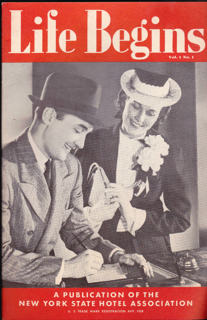 Life Begins 1939 New York State Hotel Association Booklet ELLERY QUEEN0