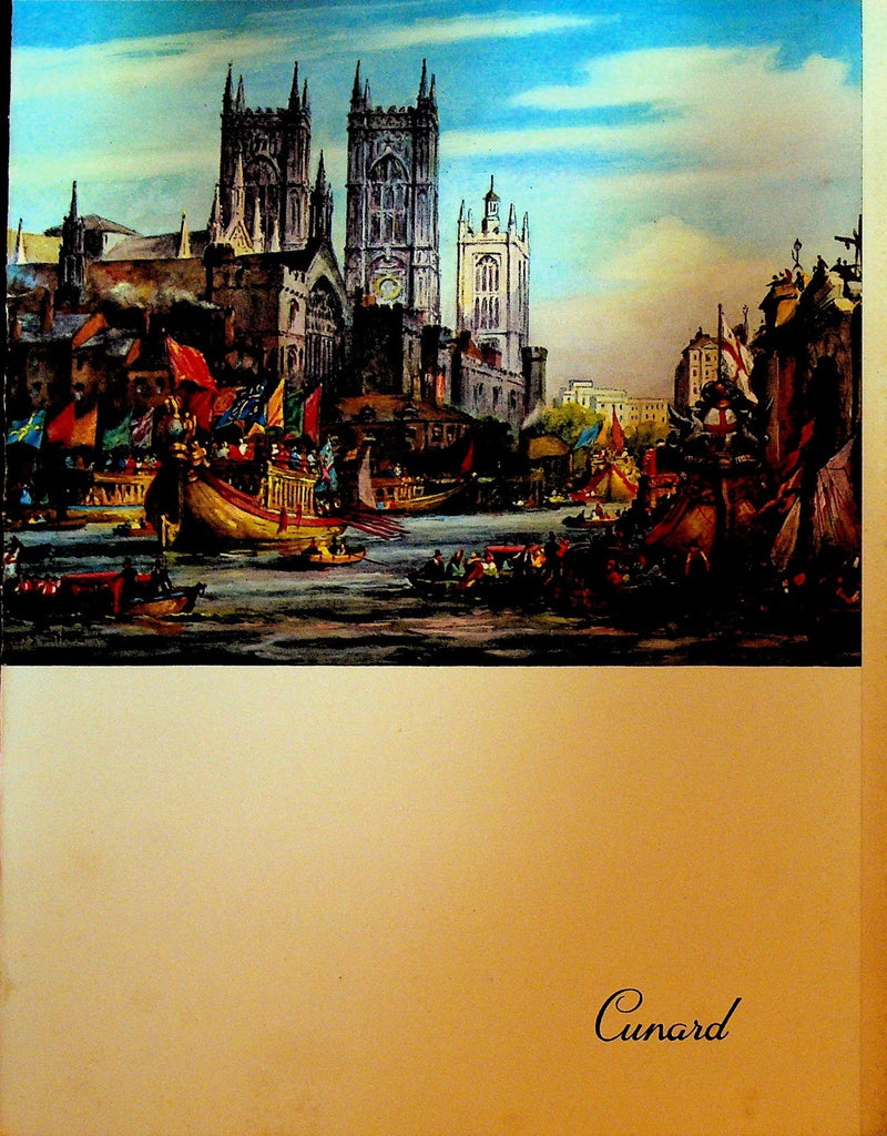 RMS Queen Elizabeth Cunard Lines Dinner Menu June 28 19620