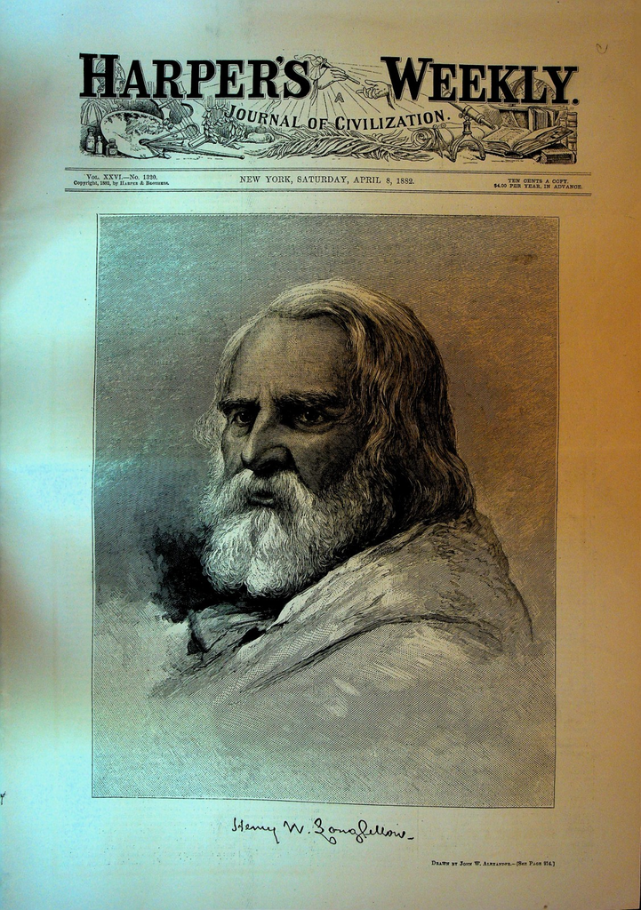 Harper's Weekly April 8 1882 Henry Longfellow Thomas Nast James Pays Tug of War0