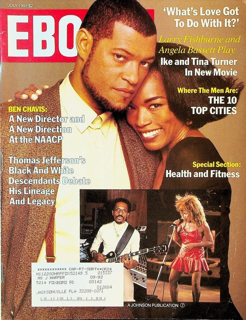 Ebony Magazine July 1993 Angela Bassett Ike Tina Turner Larry Fishburne 0
