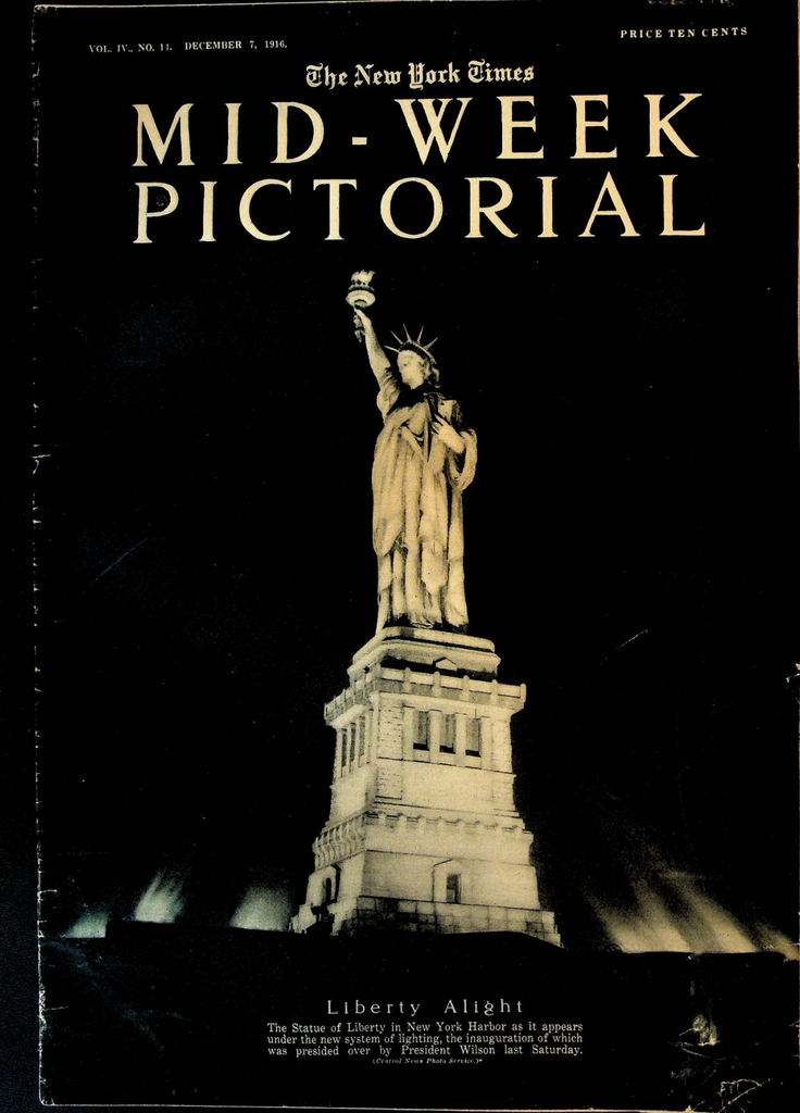 New York Times Mid Week Pictorial December 7 1916 Statue of Liberty WWI0