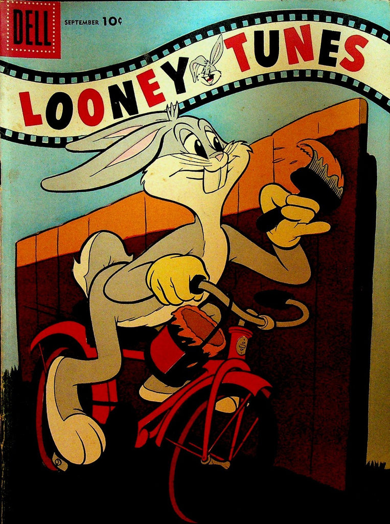 Looney Tunes 191 Dell Comics 1957 Bugs Bunny Bicycle Paint Fence0