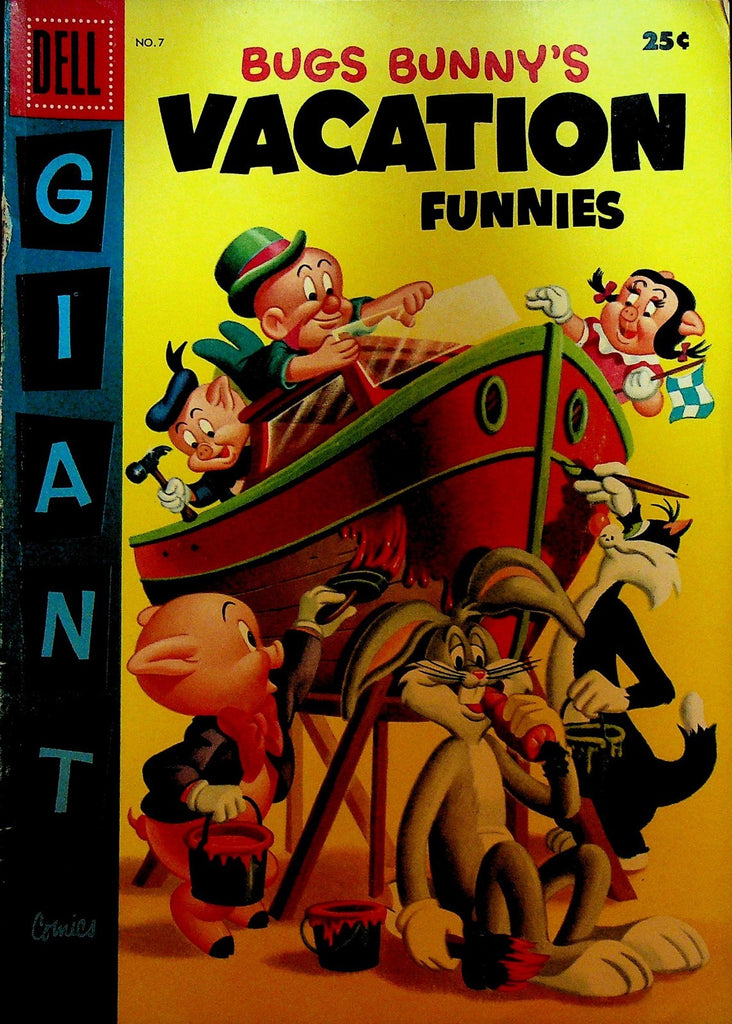 Bugs Bunny Vacation Funnies 7 Dell Comics 1957 Porky Pig Elmer Fudd0