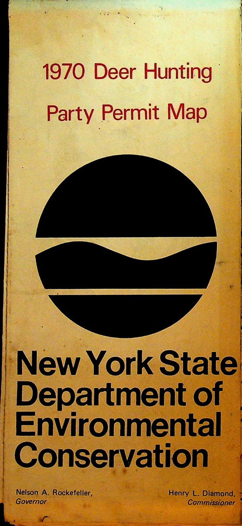 Deer Hunting Party Permit Map 1970 New York Department of Conservation0