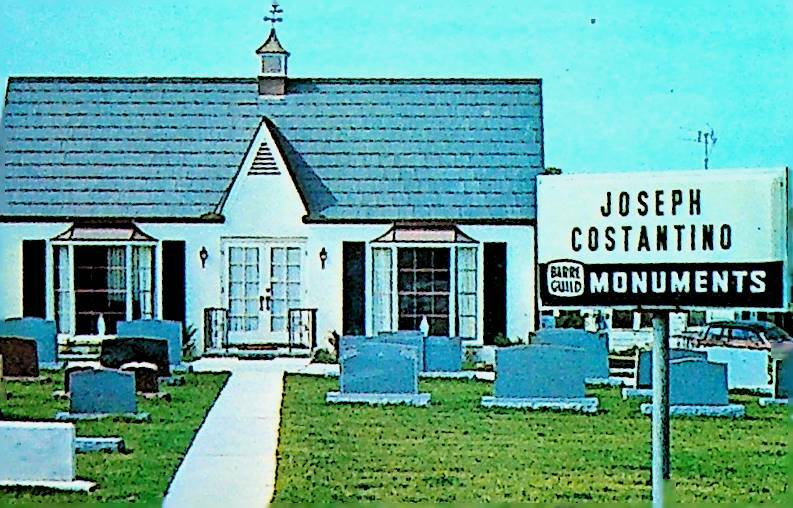 Joseph Costantino Monument Co Tampa Florida Ad Business Card0