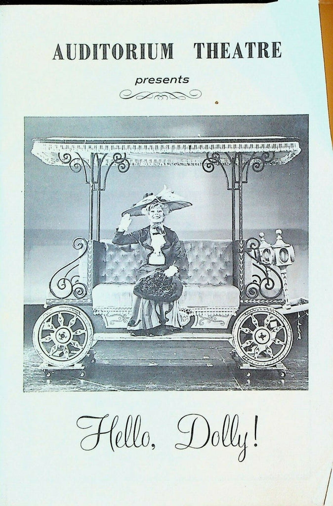 Hello, Dolly! Playbill Carol Channing 1968 Rochester NY Auditorium Theatre0