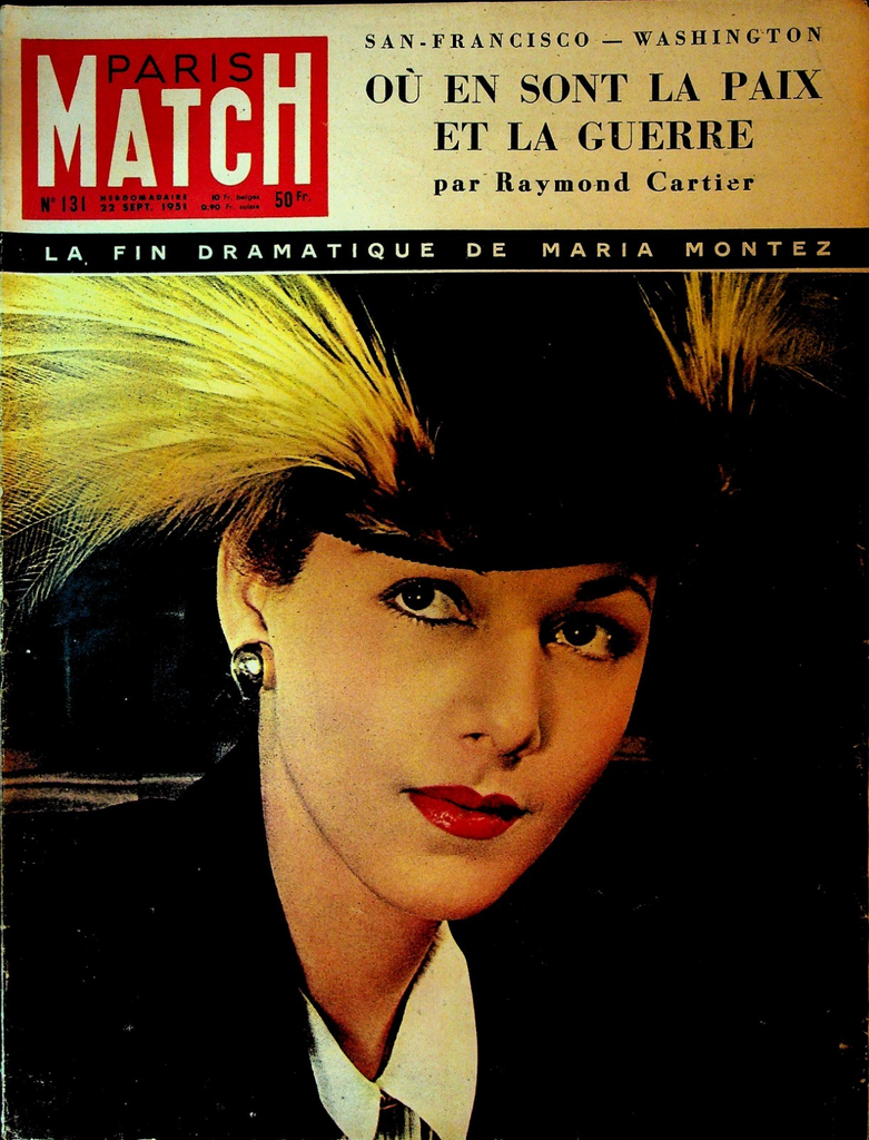 Paris Match September 22 1951 Maria Montez Igor Stravinsky Sugar Ray Robinson0