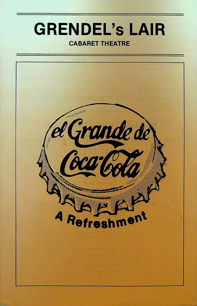 El Grande de Coca Cola Playbill 1977 Grendel's Lair Philadelphia0