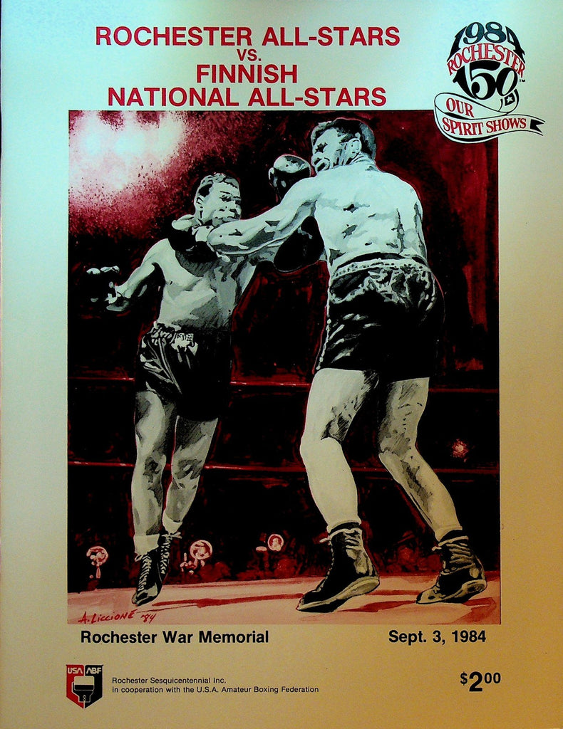 Rochester All Stars v Finnish National All Stars Boxing Program 1984 NY0
