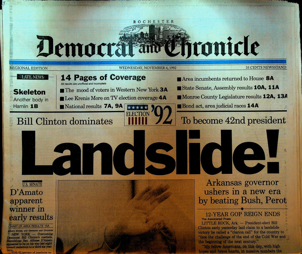 Bill Clinton President Rochester D&C November 4 1992 Betty Jean Gaddy0