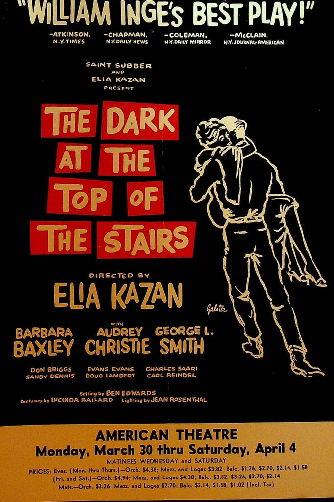 The Dark at the Top of the Stairs 1959 Ad Sheet American Theatre St Louis