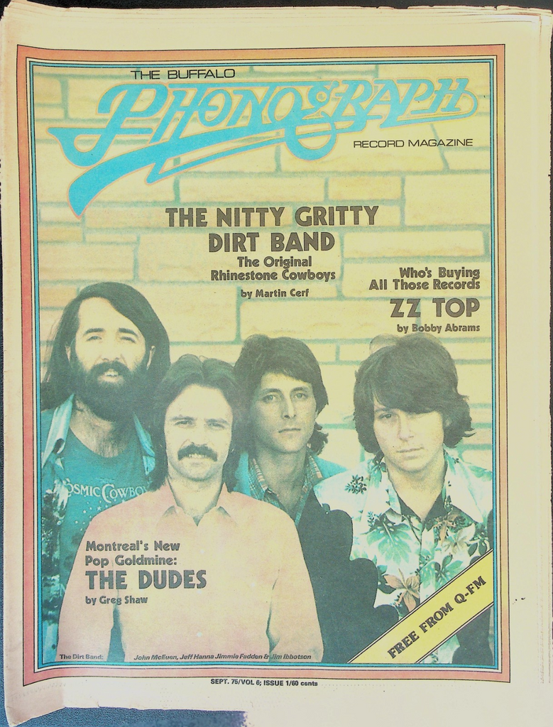 Buffalo Phonograph Record Magazine September 1975 ZZ Top Nitty Gritty Dirt Band0